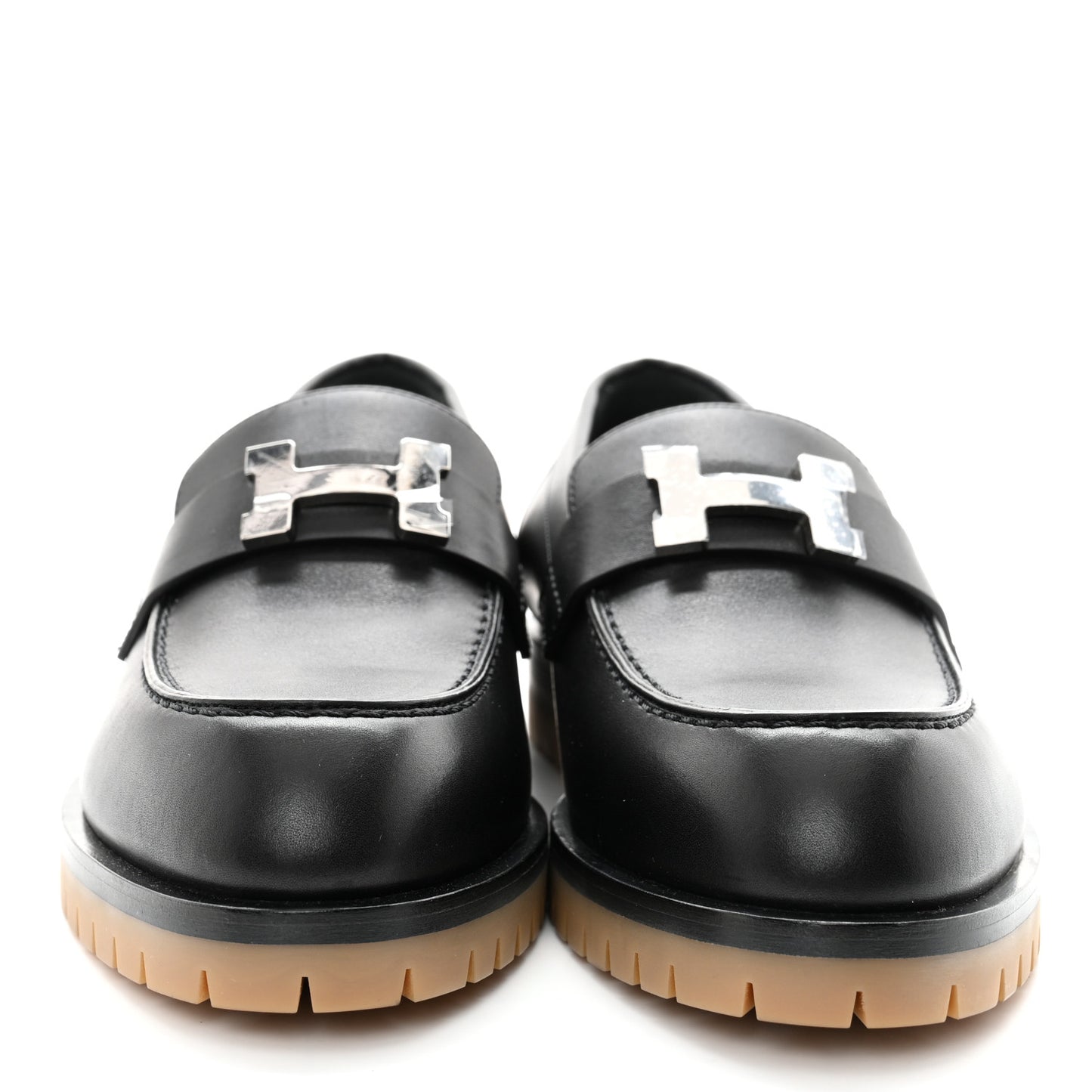 Calfskin Womens Faubourg Loafers 37 Black