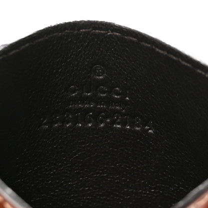 Gucci GG Supreme Monogram Calfskin Card Holder Beige Ebony Cuir 6 of 6
