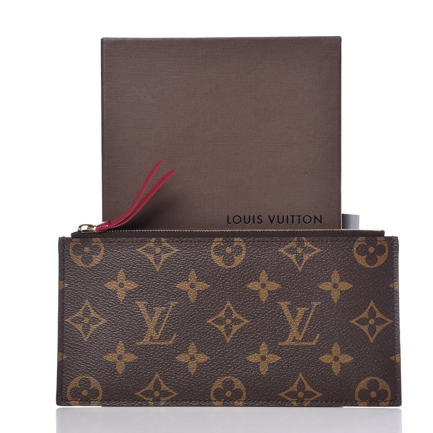 Monogram Felicie Chain Wallet Zippered Insert Fuchsia