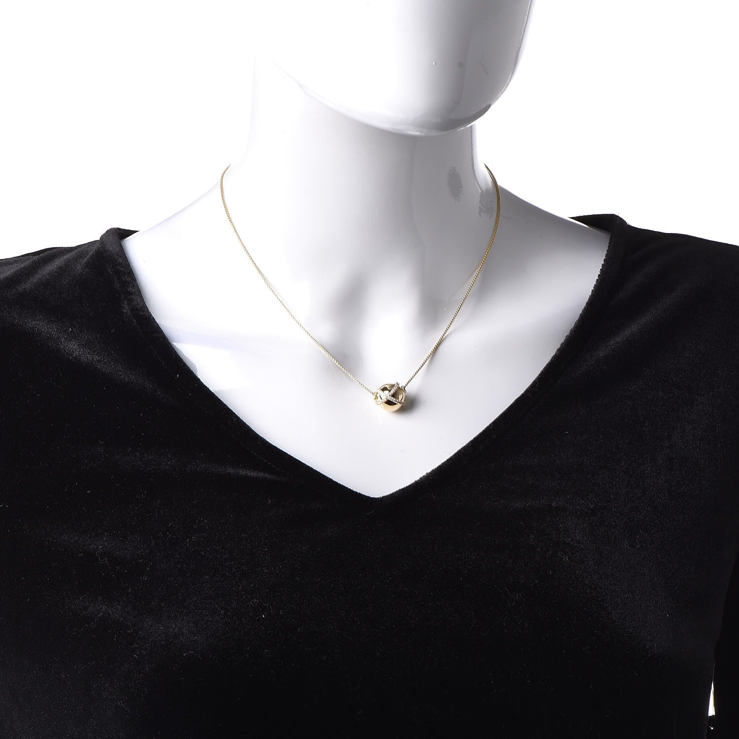 David Yurman 18K Yellow Gold Diamond 12mm Solari Pave Wrap Pendant Necklace 2 of 7