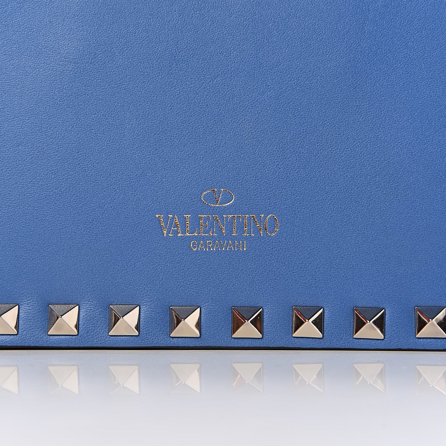 Nappa Small Rockstud Wristlet Clutch Light Sapphire