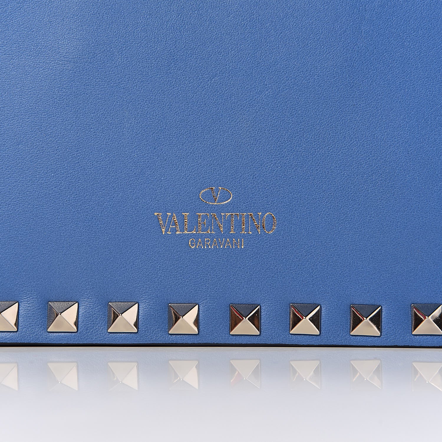 Valentino Garavani Nappa Small Rockstud Wristlet Clutch Light Sapphire 8 of 8