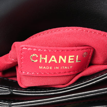 Chanel Calfskin Quilted Pearl Jewel Chain Flap Black 6 of 9