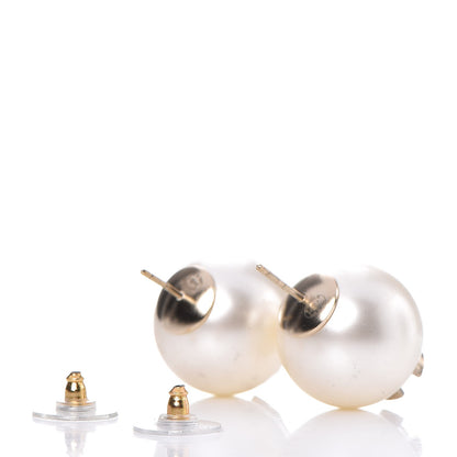 Chanel Pearl CC Large Earrings Gold 4 of 5
