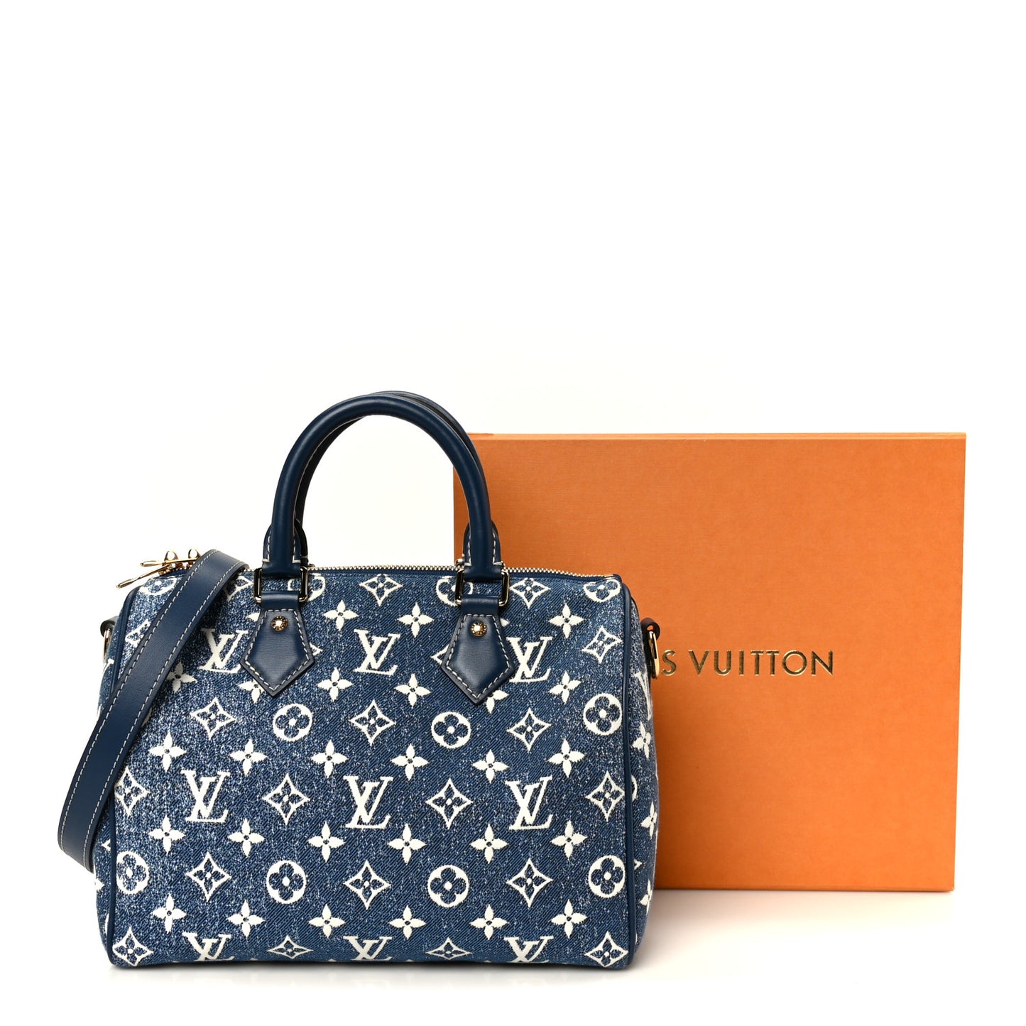 Monogram Jacquard Denim Speedy Bandouliere 25 Bleu