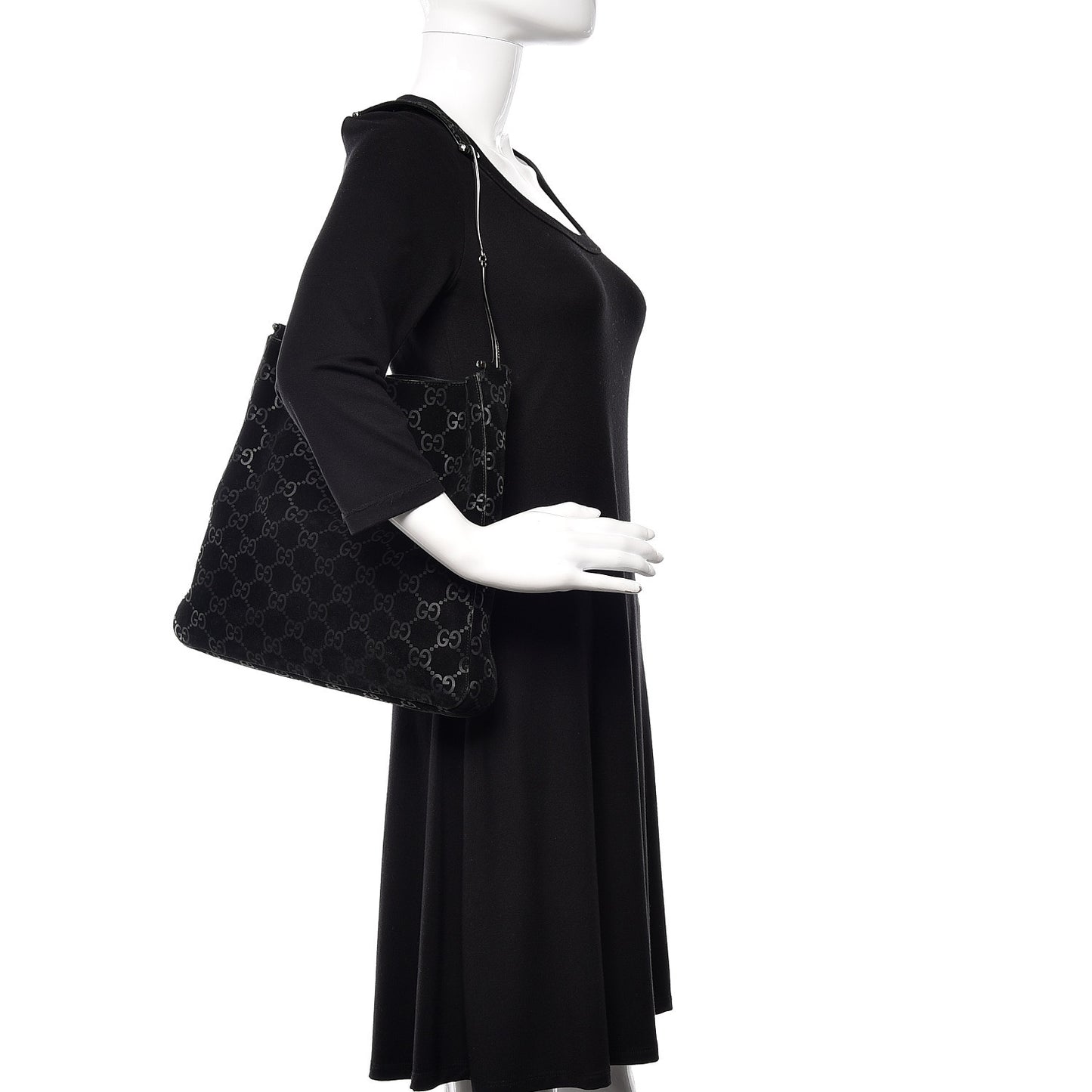 Suede Guccissima Hobo Black