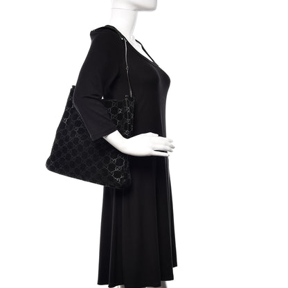 Gucci Suede Guccissima Hobo Black 2 of 10