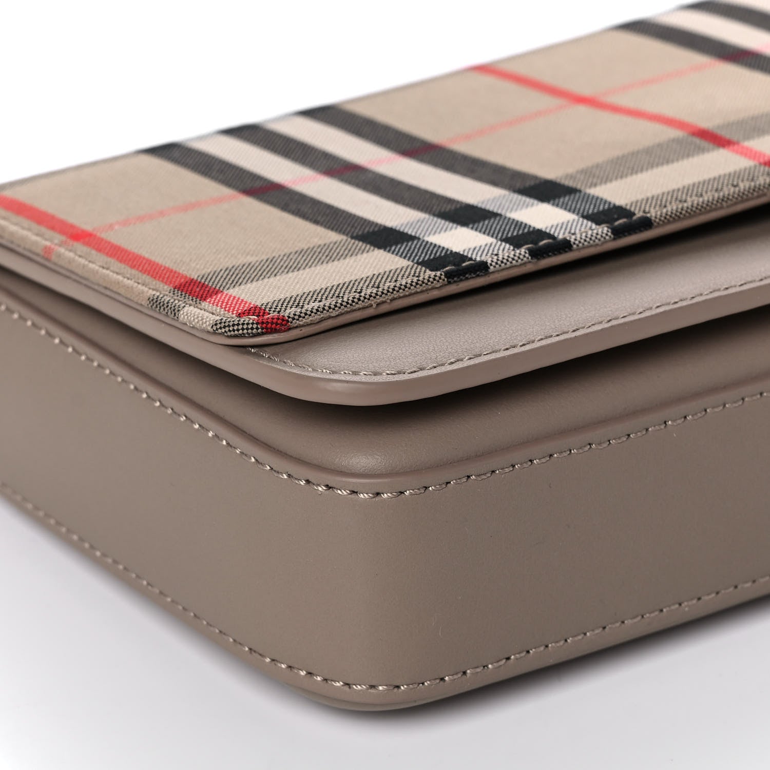 Burberry Calfskin Vintage Check Hayes Crossbody Beige 9 of 15