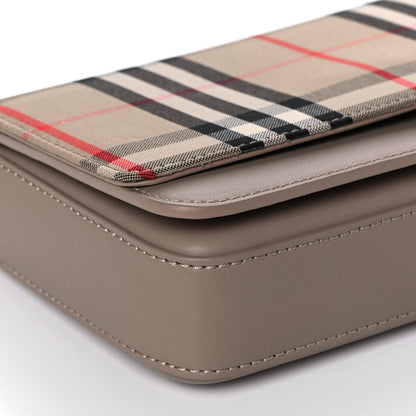 Burberry Calfskin Vintage Check Hayes Crossbody Beige 9 of 15