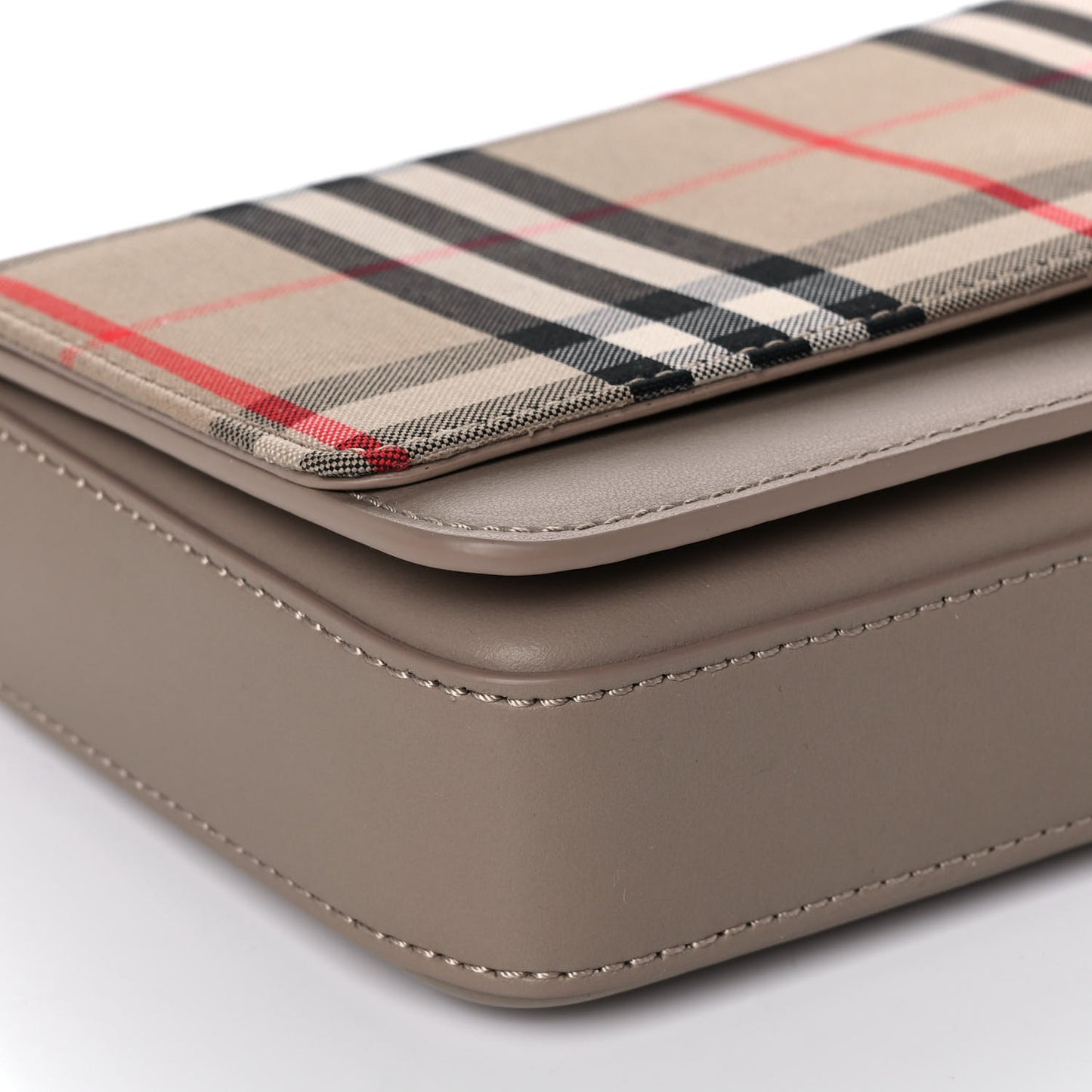 Calfskin Vintage Check Hayes Crossbody Beige