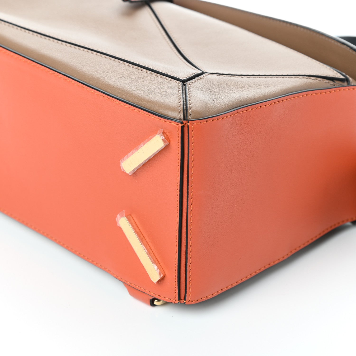 Loewe Calfskin Small Puzzle Bag Dark Moss Pumpkin 8 of 8