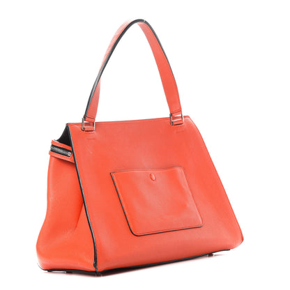 Celine Grained Calfskin Medium Edge Shoulder Bag Vermillion 3 of 21