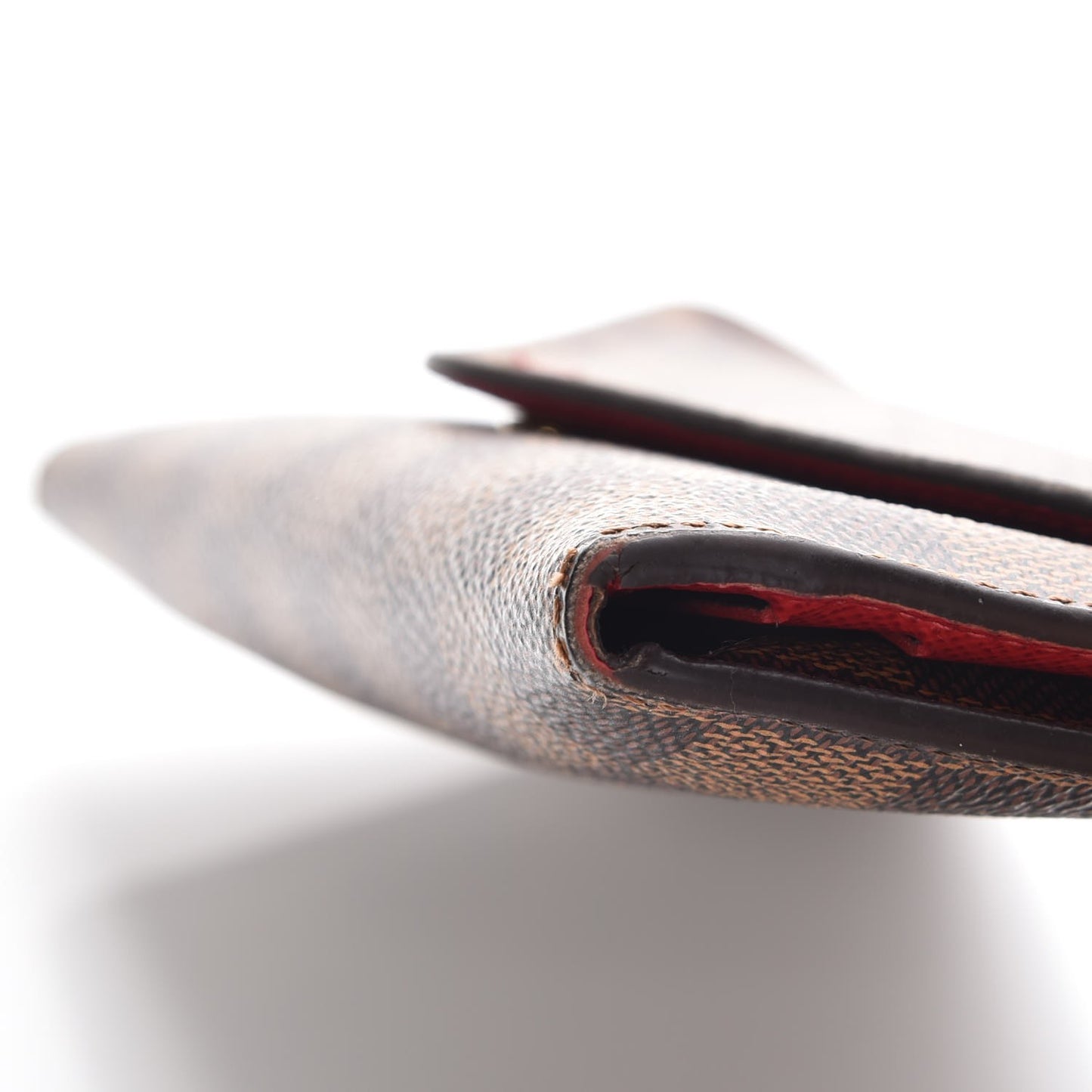 Damier Ebene Josephine Wallet Red