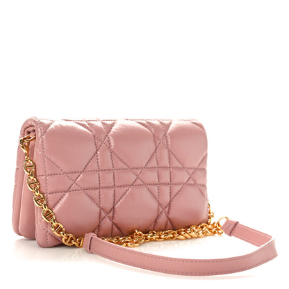 Christian Dior Calfskin Macrocannage Mini Caro Bag Rose De Vents 3 of 9