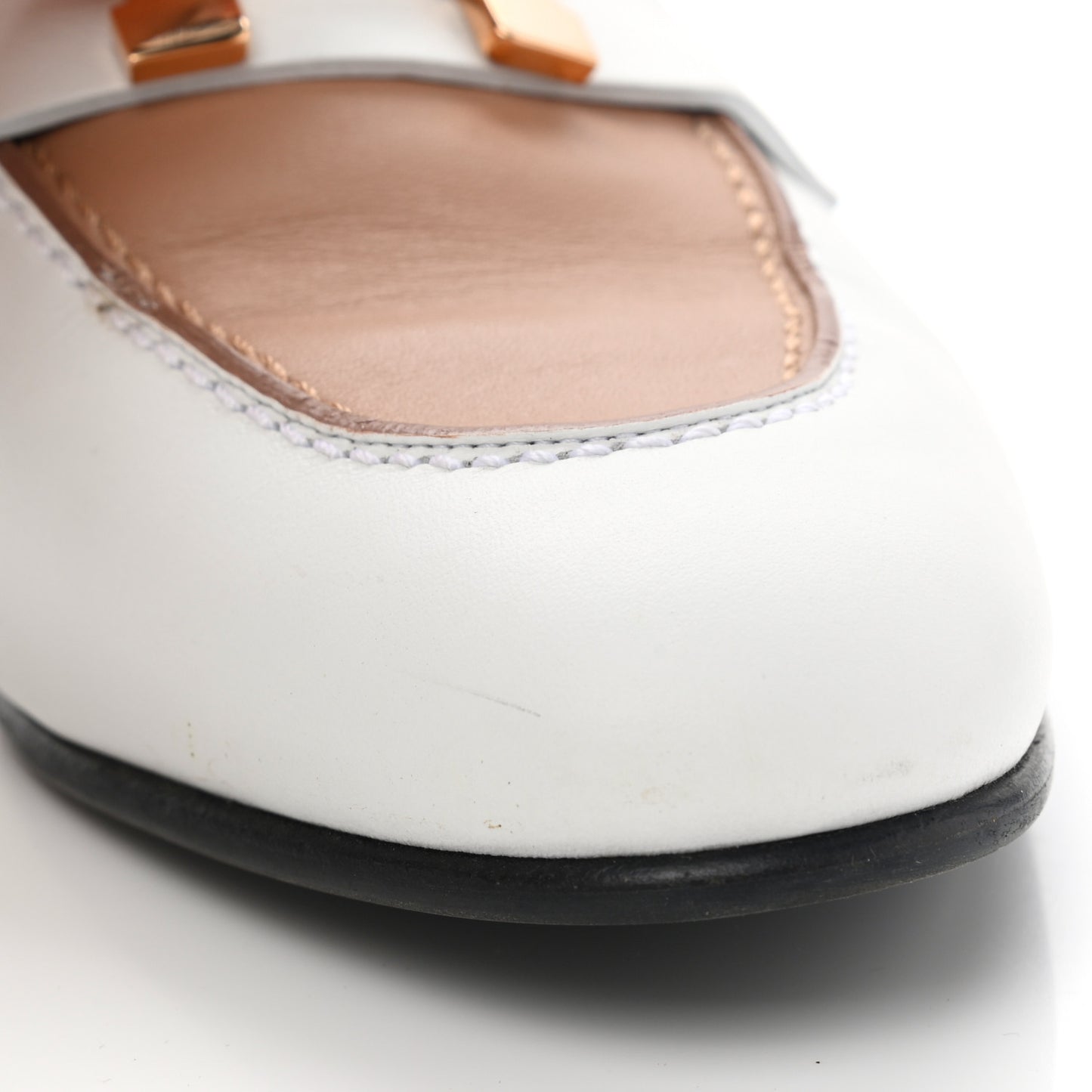 Calfskin Womens Paris Loafers 36 White Bois De Santal