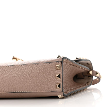 Valentino Garavani Pebbled Calfskin Medium Rockstud Flip Lock Crossbody Bag Poudre 9 of 9