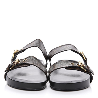Louis Vuitton Monogram Bom Dia Mule Sandals 42 Black 2 of 8