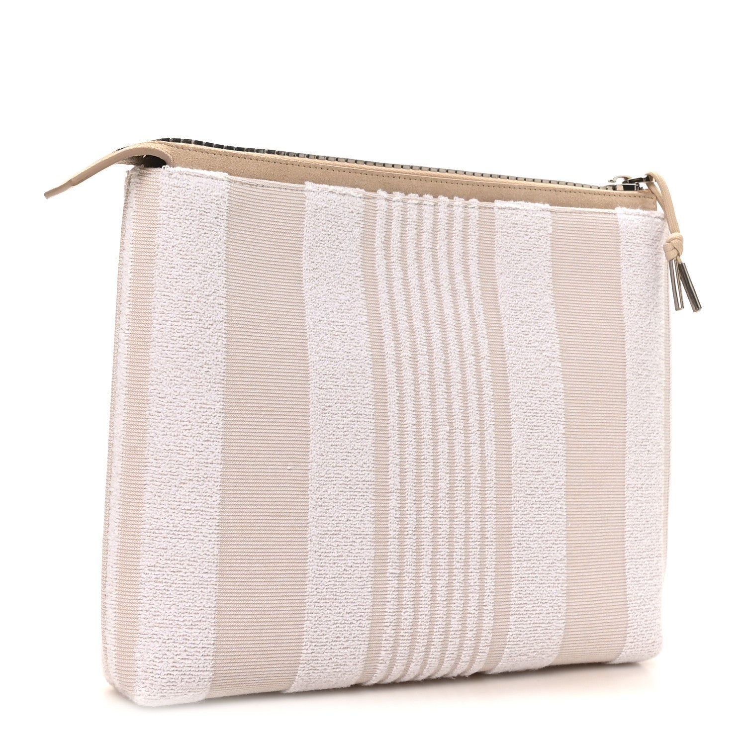 Givenchy Canvas Terry Striped Travel Pouch Ivory 3 of 7