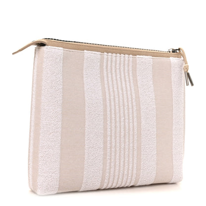 Givenchy Canvas Terry Striped Travel Pouch Ivory 3 of 7