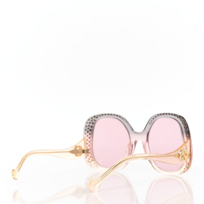 Gucci Acetate Square Frame Sunglasses GG1235S Grey Yellow Pink Multicolor 4 of 8