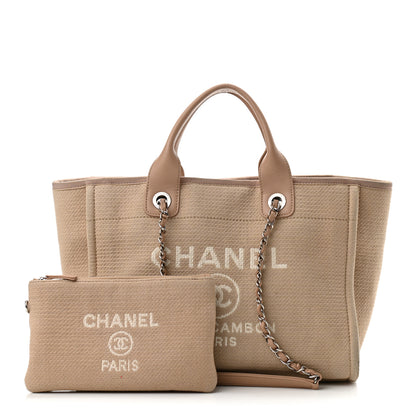 Chanel Mixed Fibers Small Deauville Tote Beige 1 of 14
