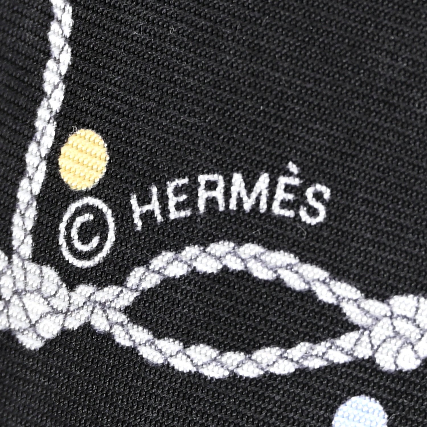 Hermes Silk Les Cles A Pois Twilly Black Beige Rose Multicolor 4 of 7