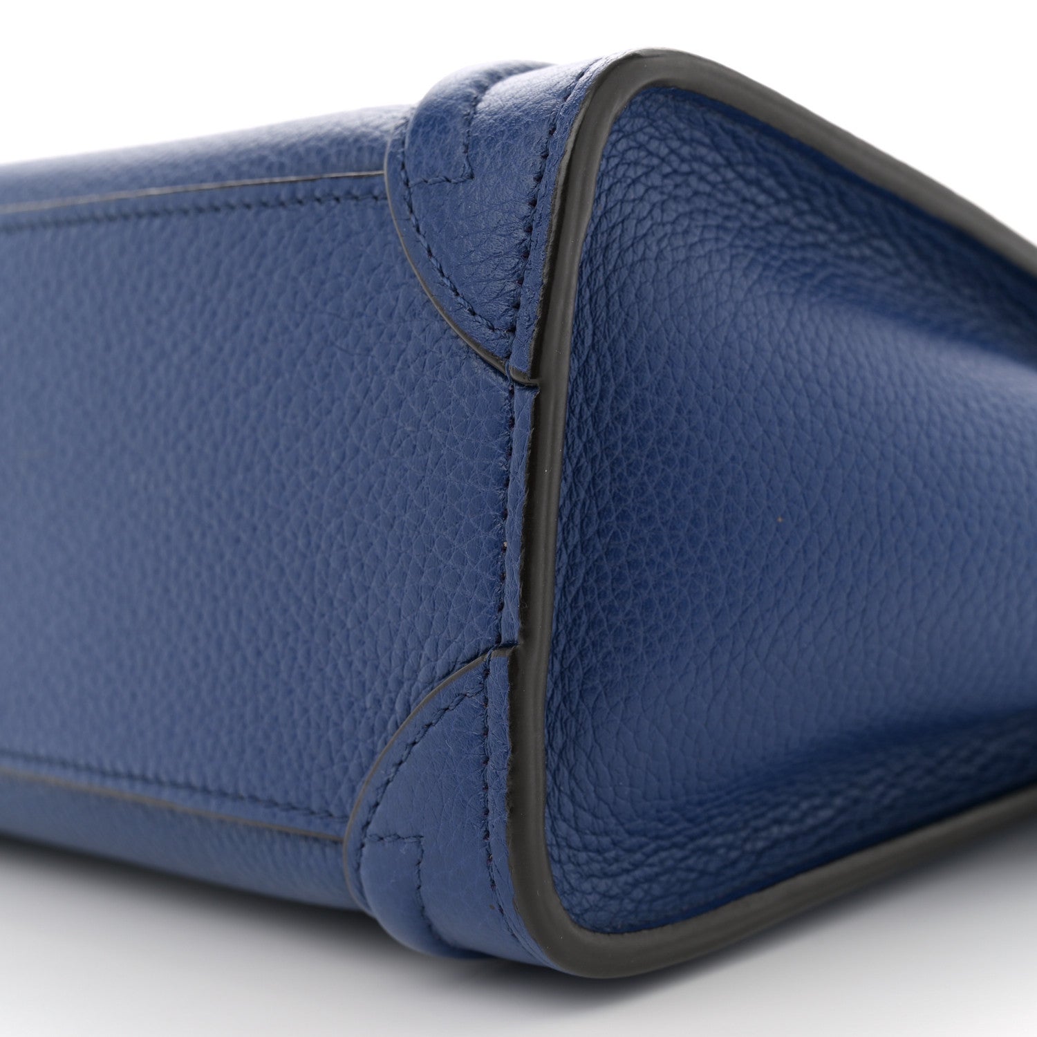 Celine Drummed Calfskin Nano Luggage Indigo 10 of 11