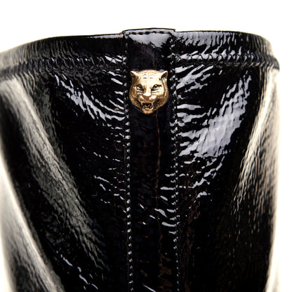 Gucci Patent Pryntil Over The Knee Boots 35.5 Black 7 of 9