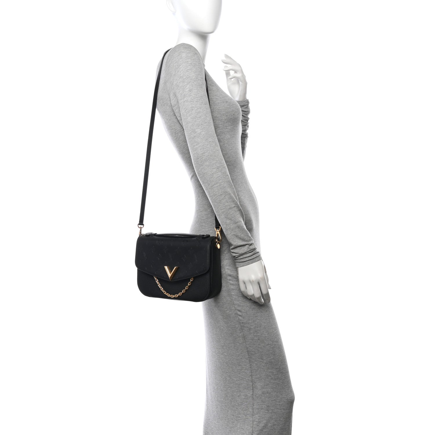 Louis Vuitton Calfskin Monogram Very Messenger Black 2 of 10
