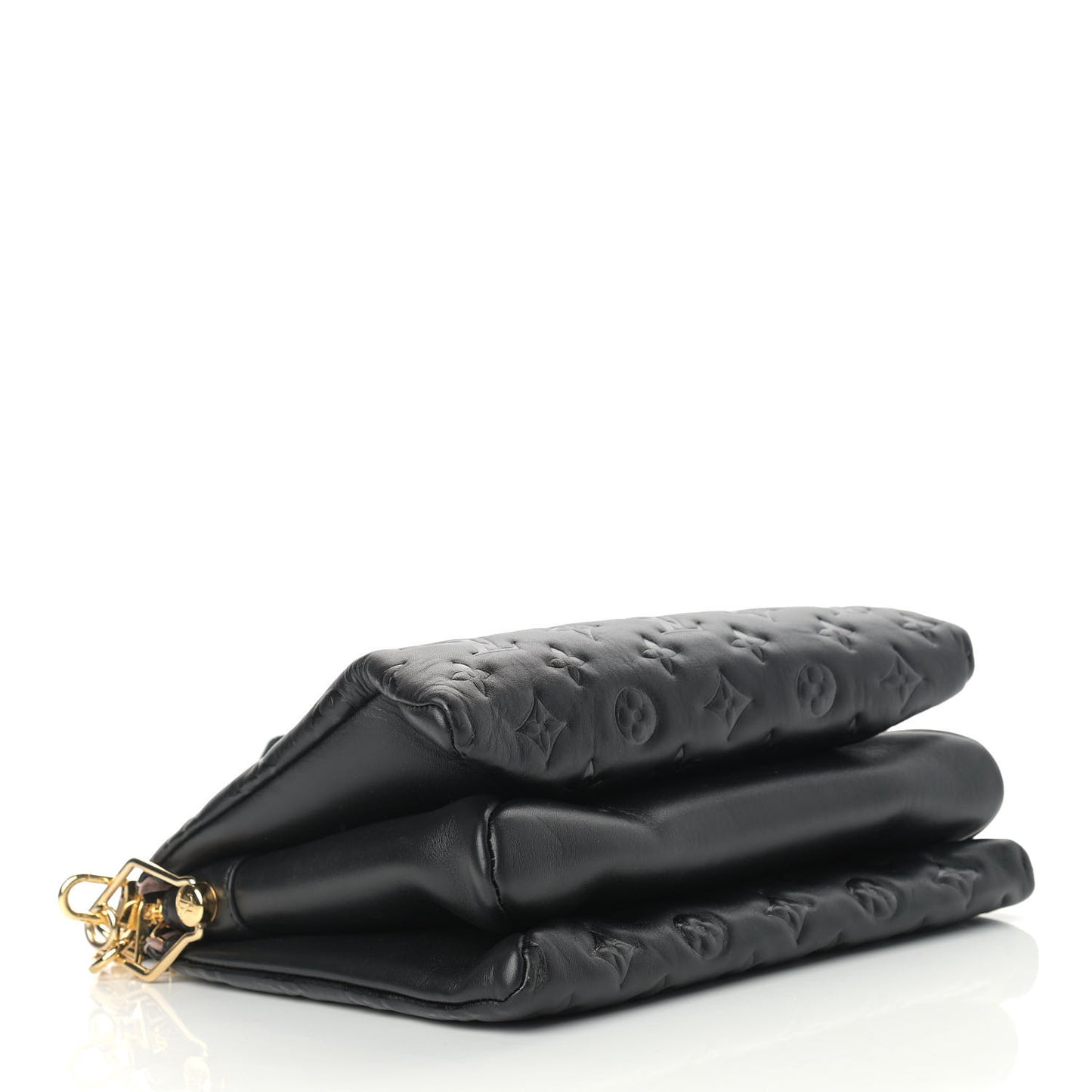 Lambskin Embossed Monogram Coussin PM Black