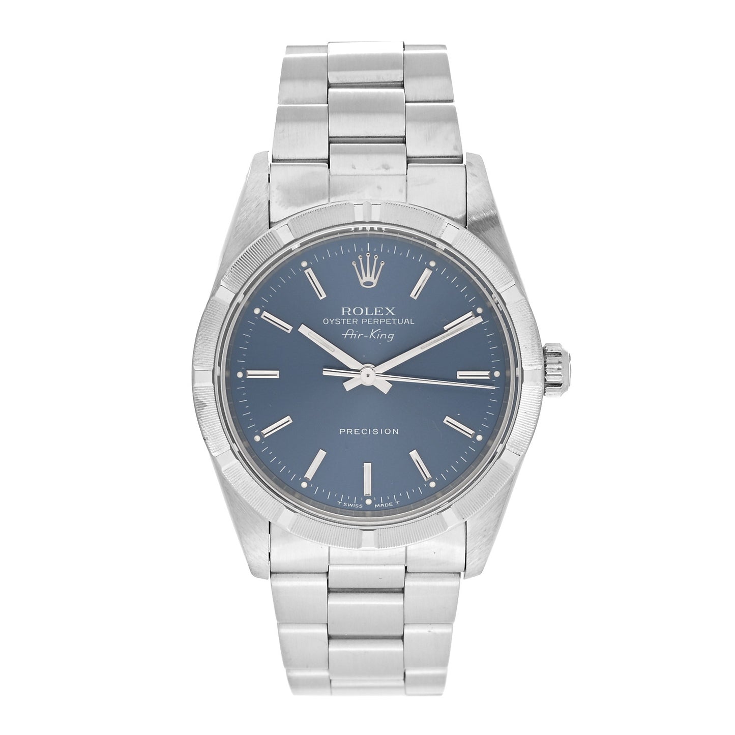 Stainless Steel 34mm Oyster Perpetual Air-King Precision Watch Blue 14010M