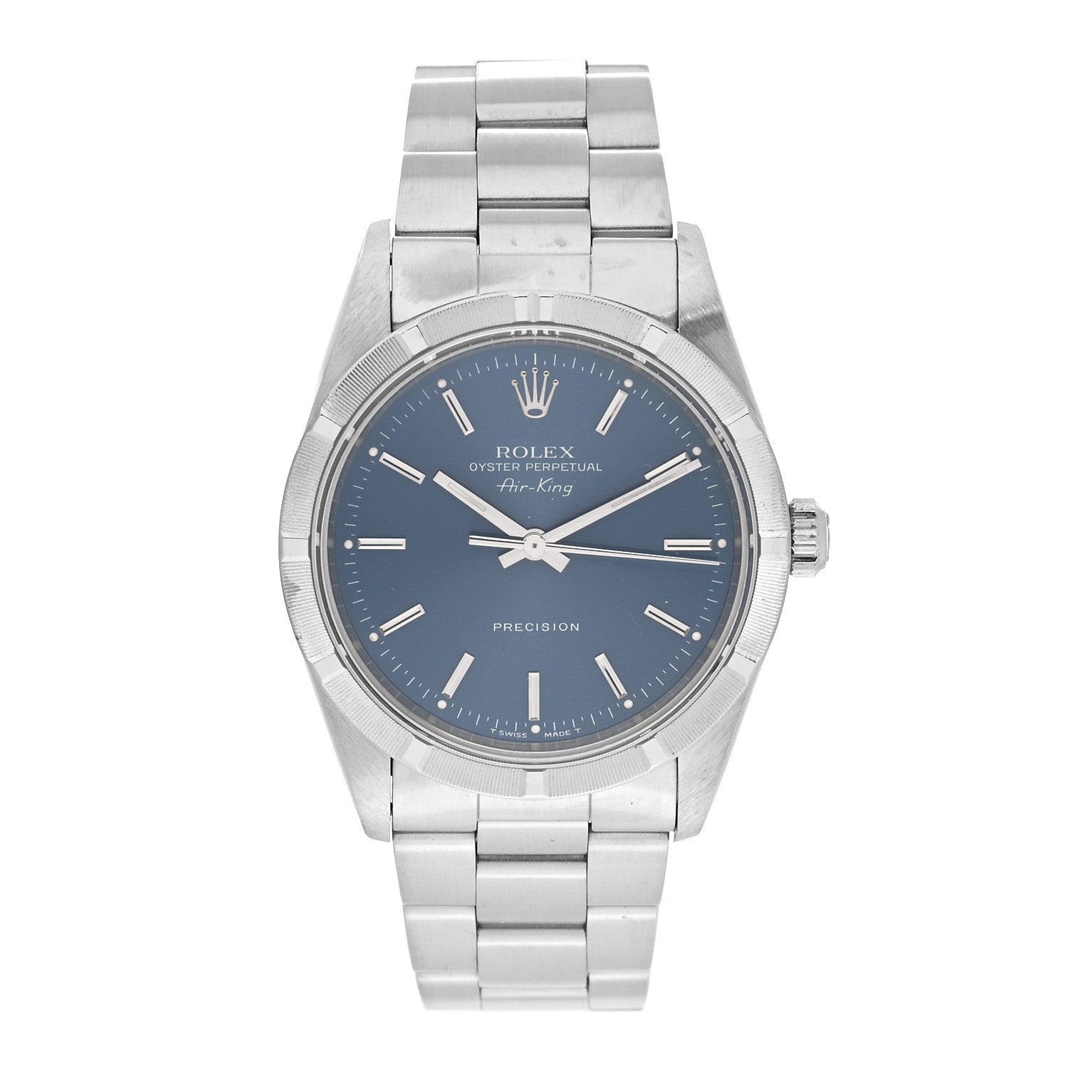 Rolex Stainless Steel 34mm Oyster Perpetual Air-King Precision Watch Blue 14010M 1 of 4