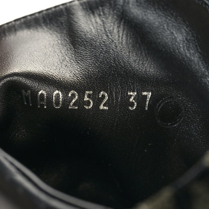 Louis Vuitton Velvet Calfskin Monogram Laureate Platform Desert Boots 37 Black Green 6 of 9