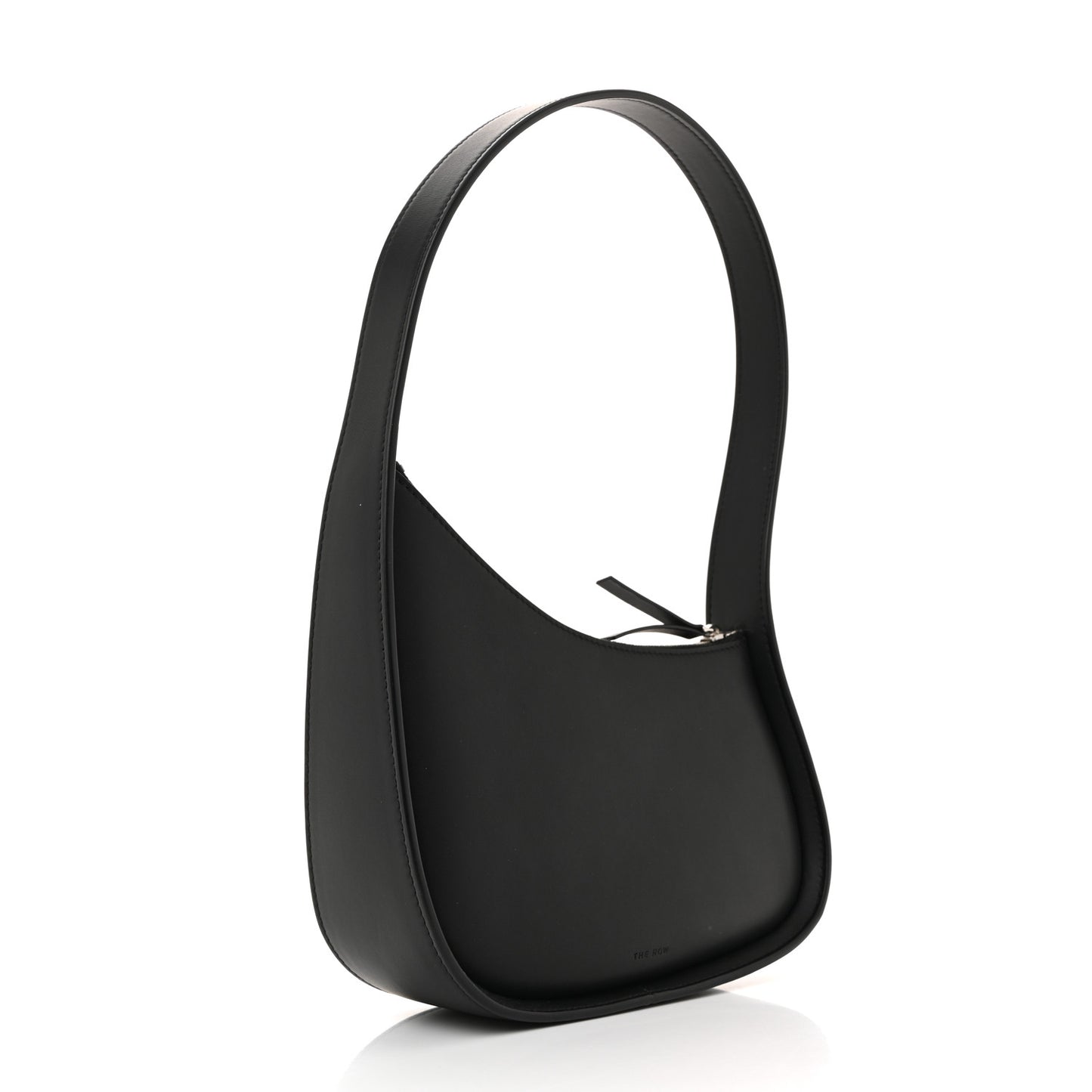 Smooth Calfskin Half Moon Shoulder Bag Black