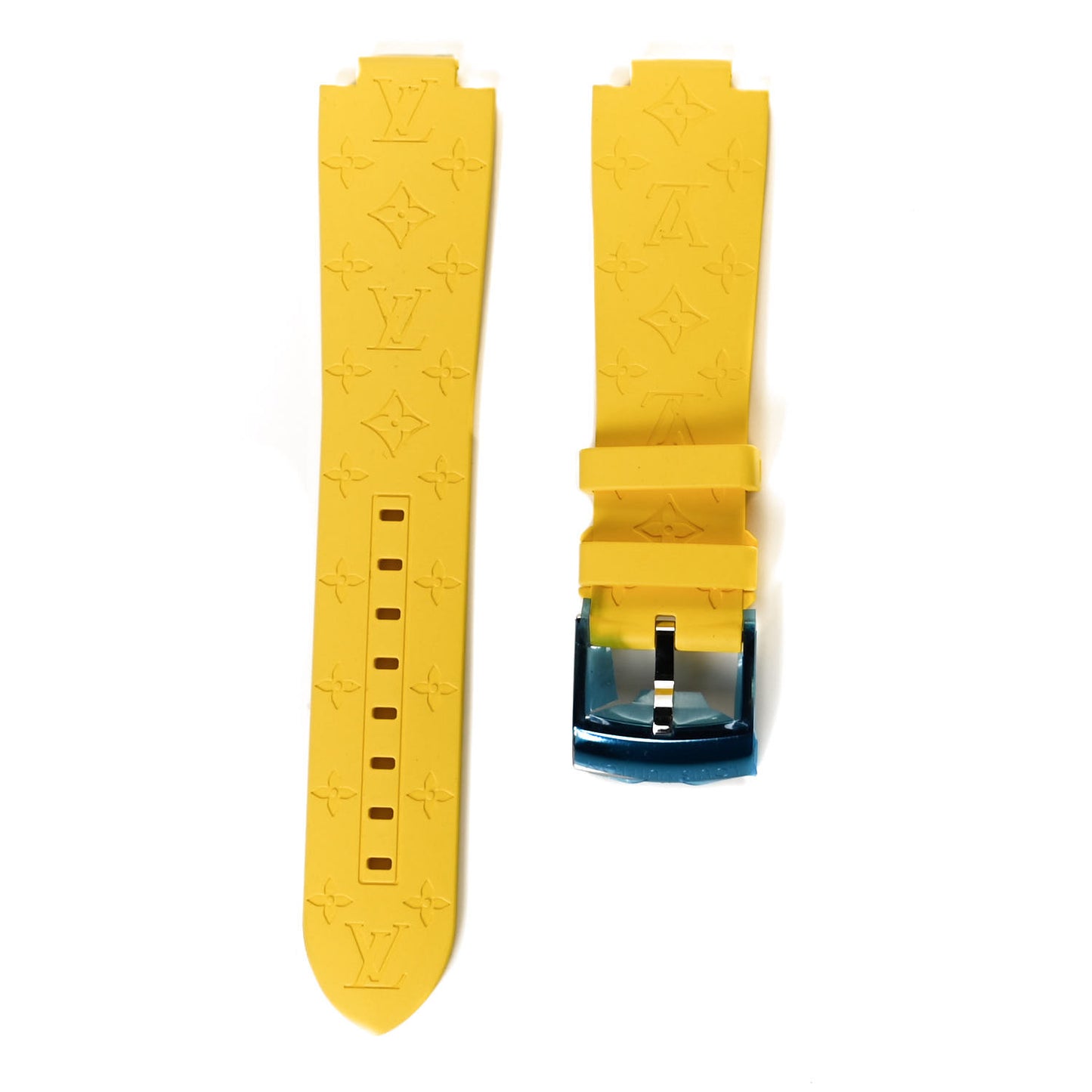 Rubber Monogram Tambour Watch Strap M Jaune