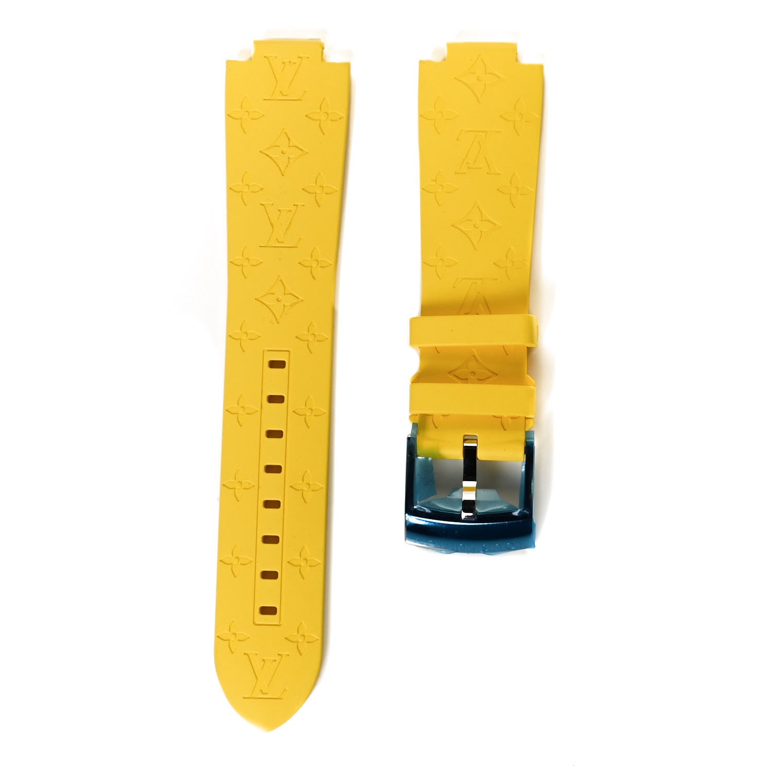 Louis Vuitton Rubber Monogram Tambour Watch Strap M Jaune 1 of 5