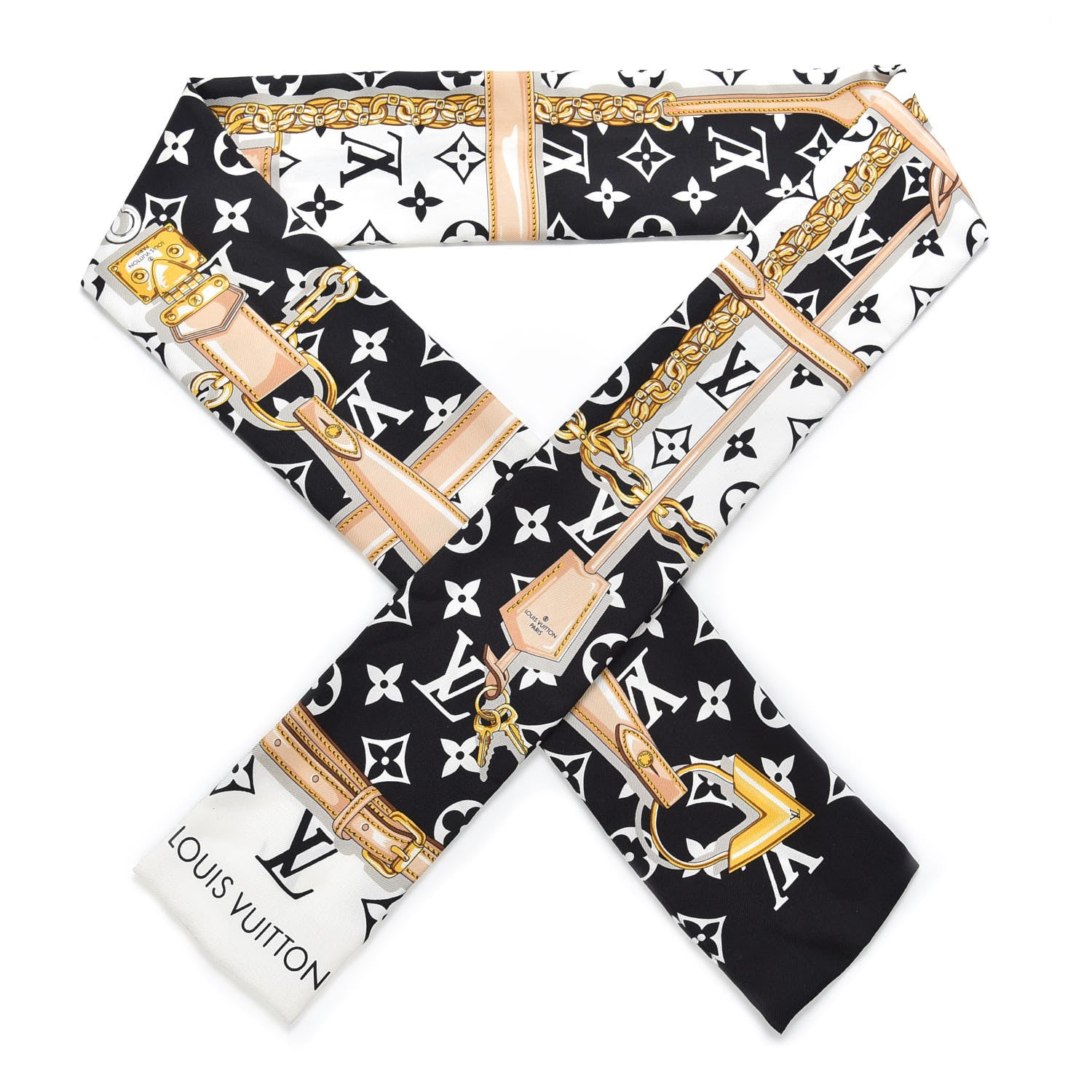 Louis Vuitton Silk Monogram Confidential Bandeau Black 1 of 4