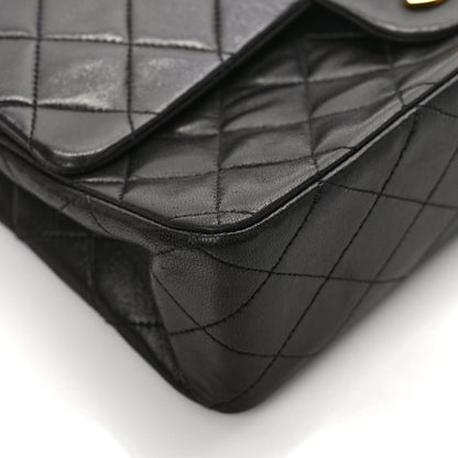 Chanel Lambskin Quilted Medium Double Flap Black 10 of 12