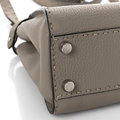 Fendi Cuoio Romano Snakeskin Selleria Mini Peekaboo Iconic Satchel Corda White 8 of 9