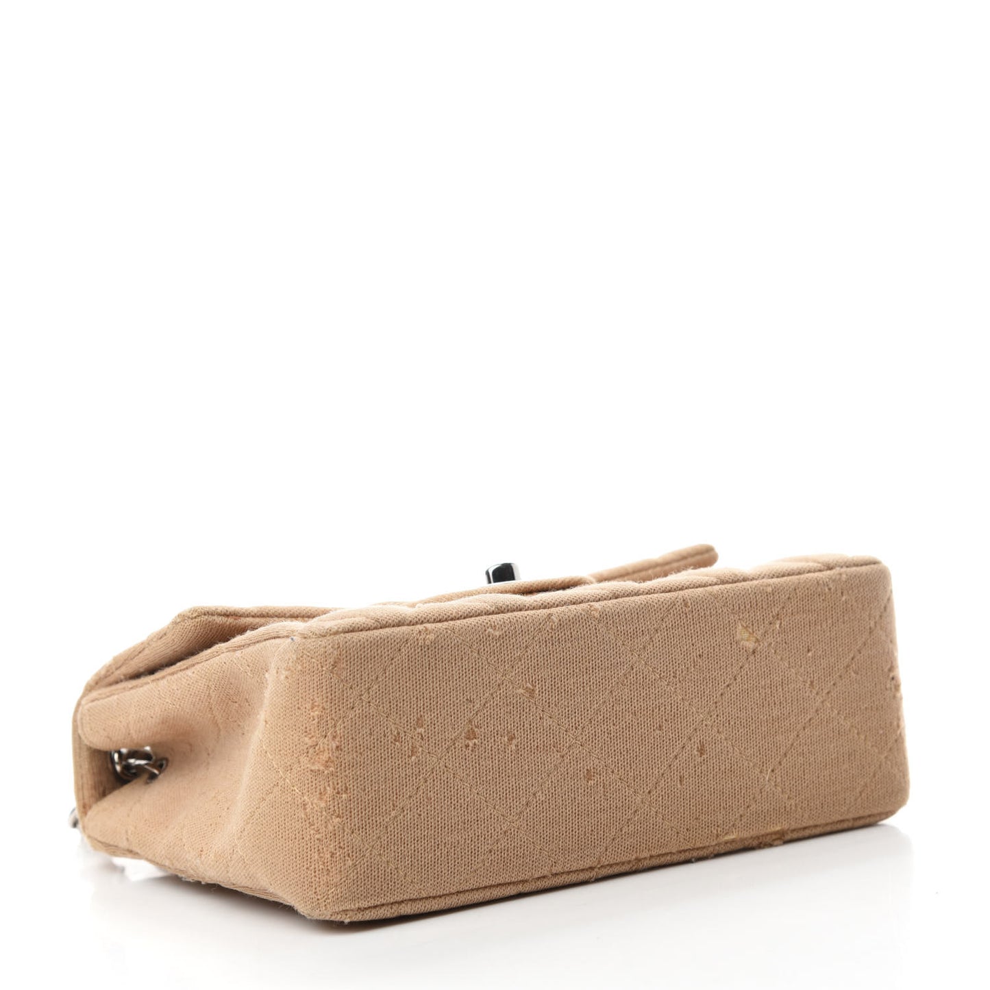 Jersey Quilted Mini Square Flap Beige