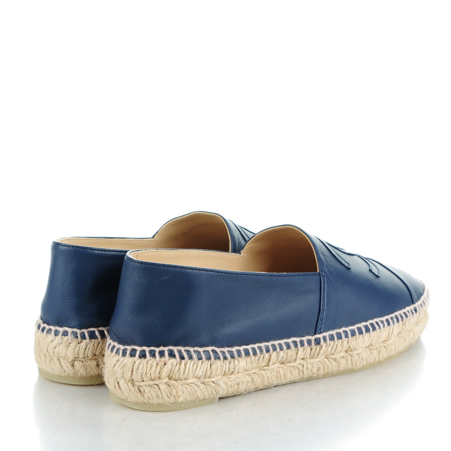 Chanel Lambskin CC Espadrilles 39 Dark Navy 4 of 8