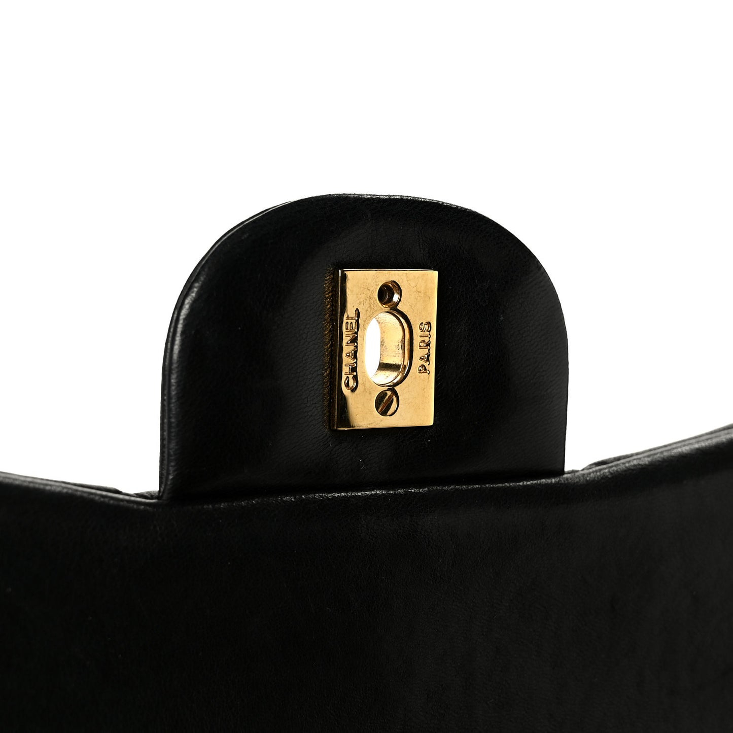 Lambskin Quilted Jumbo Single Flap Black