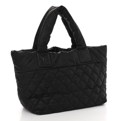 Chanel Nylon Quilted Small Coco Cocoon Tote Black 2 of 10