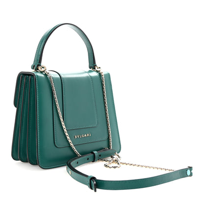 Bulgari Calfskin Serpenti Forever Top Handle Emerald Green 3 of 9