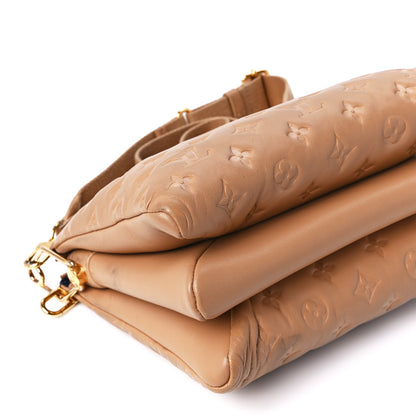 Louis Vuitton Lambskin Embossed Monogram Coussin PM Camel 9 of 11