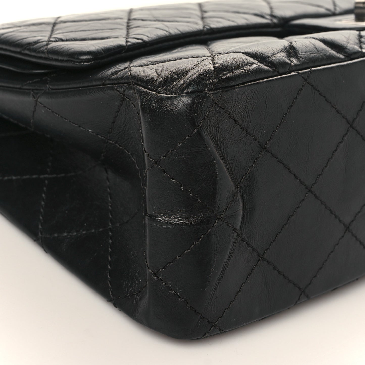 Aged Calfskin Quilted 2.55 Reissue 226 Flap Black