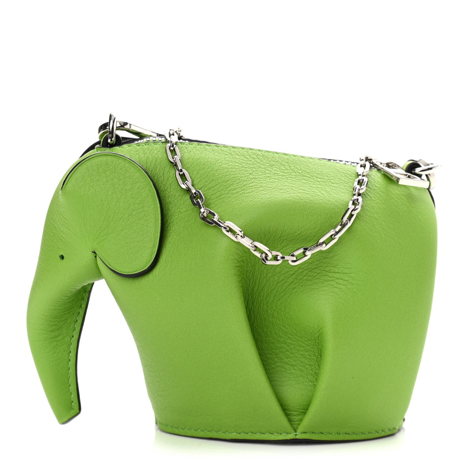 Loewe Calfskin Elephant Pouch Apple Green 1 of 10