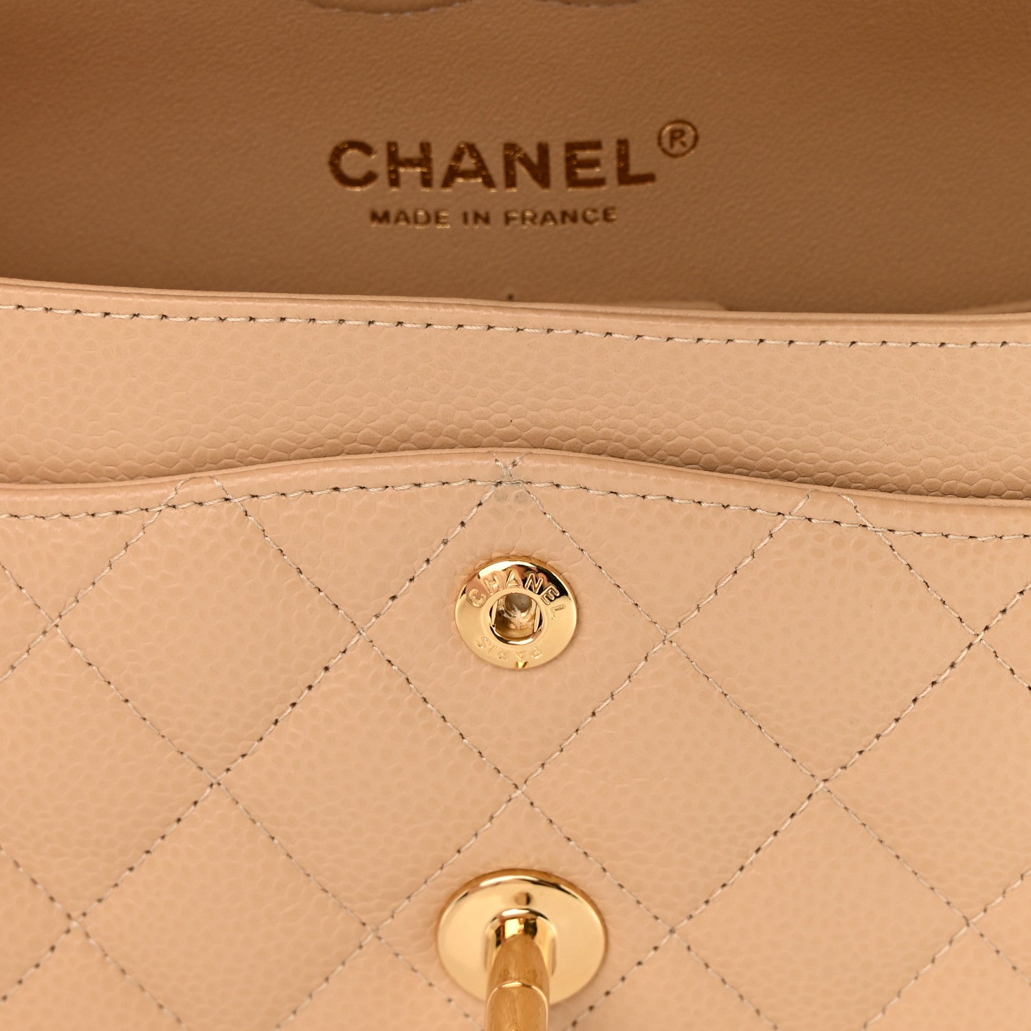 Chanel Caviar Quilted Small Double Flap Beige 12 of 12