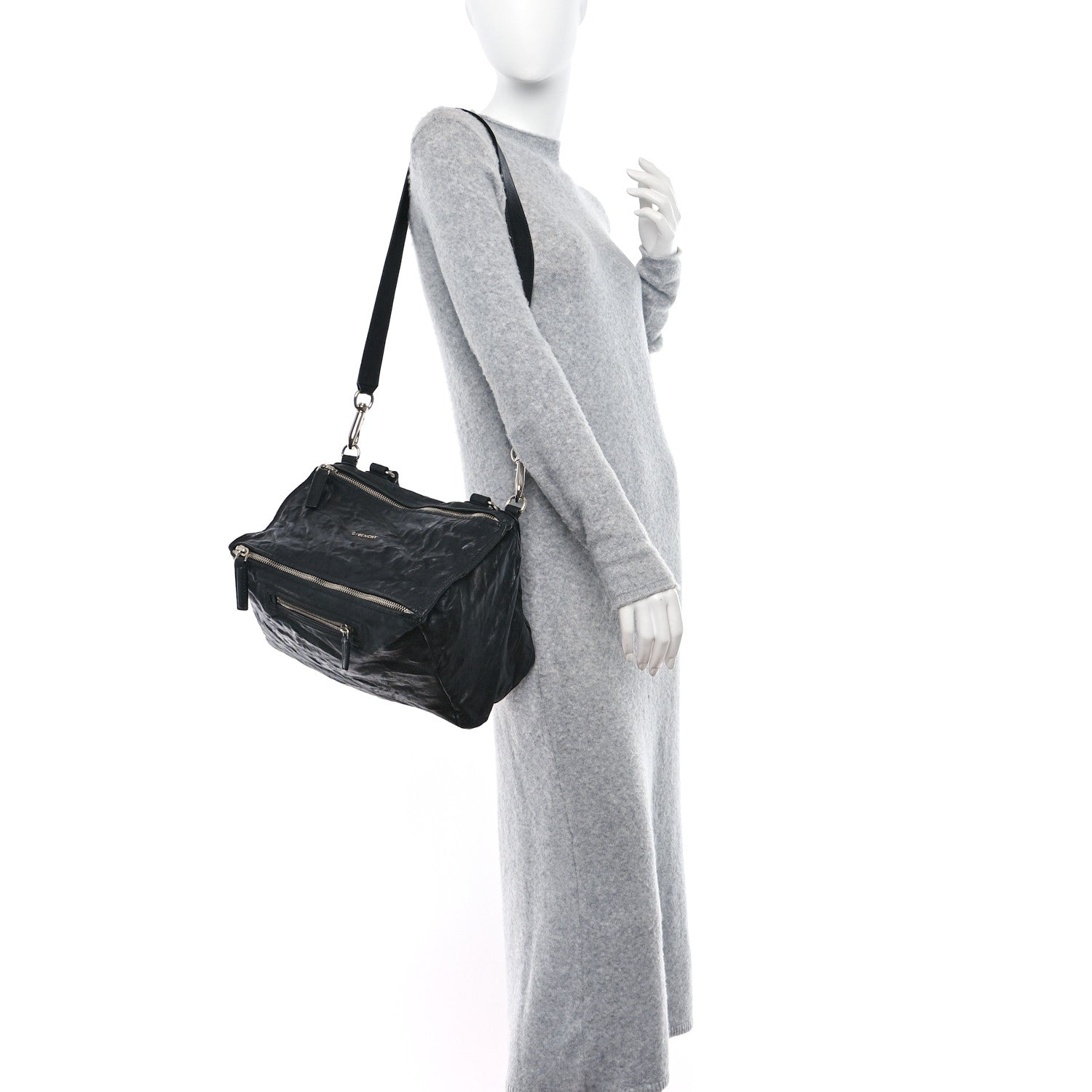 Givenchy Tumbled Sheepskin Medium Pandora Black 2 of 10