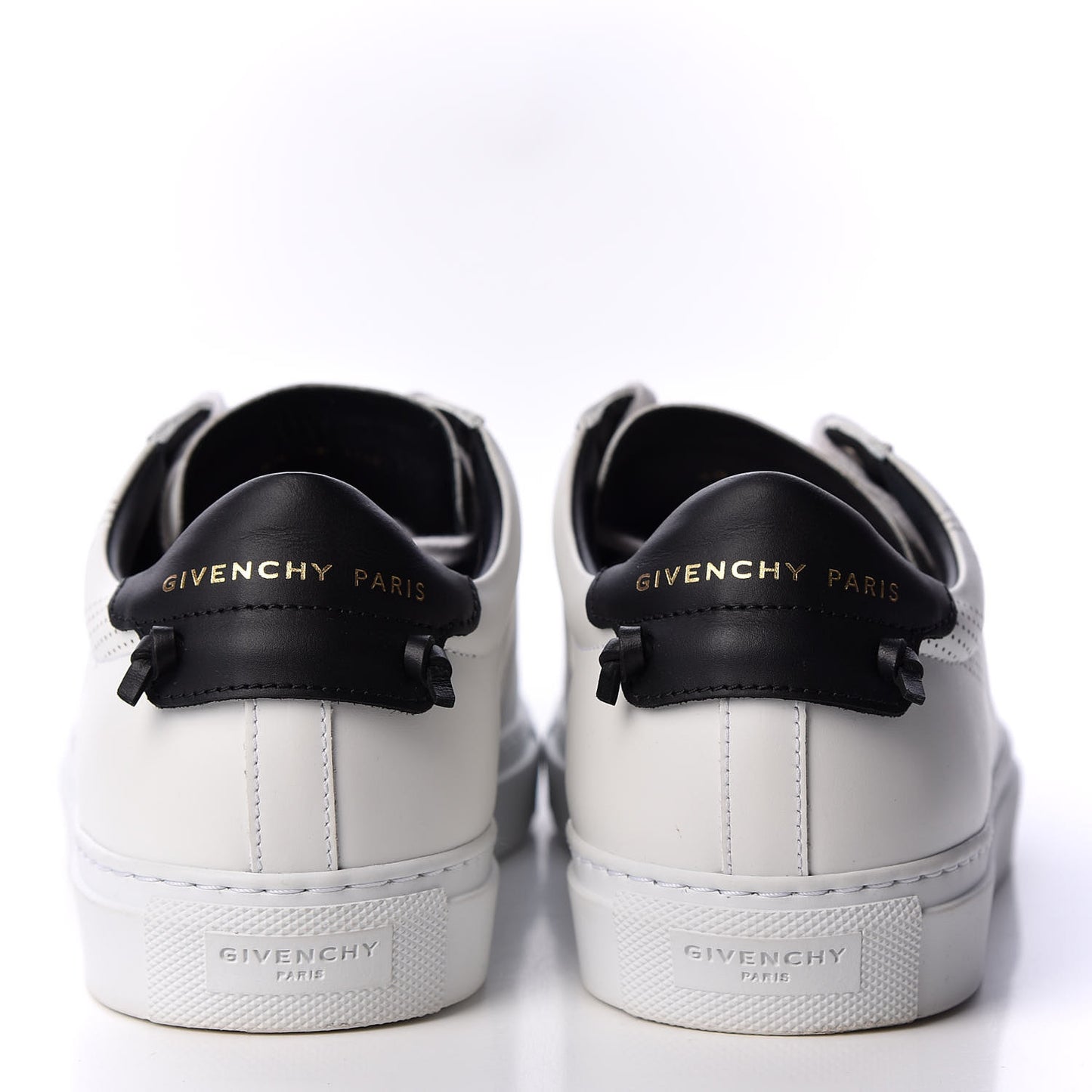 Calfskin Perforated Urban Street Sneakers 40 White